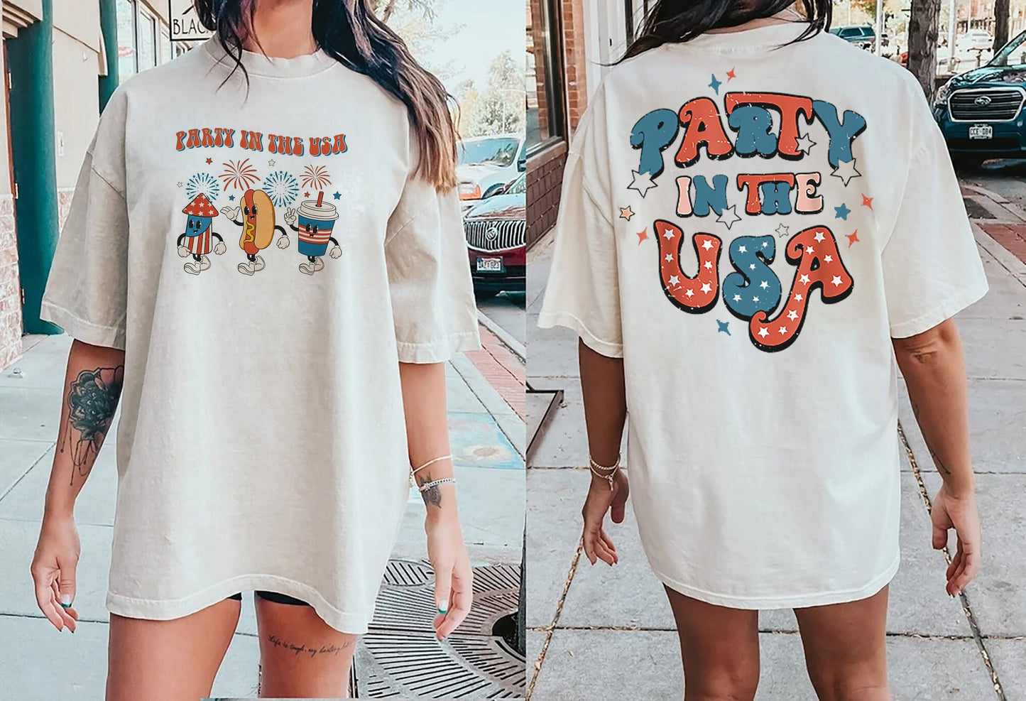 Retro Party in the USA Graphic Tee, Comfort Colors 4th of July Graphic Tee, Party in the USA Graphic Tee, USA shirt, 4th of july shirt