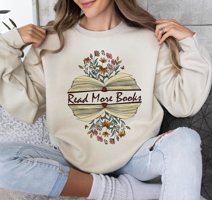 Retro Léigh Tuilleadh Léine Leabhair, Léine Leabhar Floral, Léine Léitheoireachta, Bronntanas Léine Lover Leabhar, Léine Leabhar Nerd, Bronntanais don Leabharlannaí, Léine Leabharworm