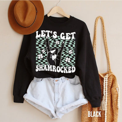 Léine Retro Lae St Patty, Lets Sham Rock, Léine Lá Fhéile Pádraig Seanré, Léine Lae Óil, Léine Retro, Léine Lucky