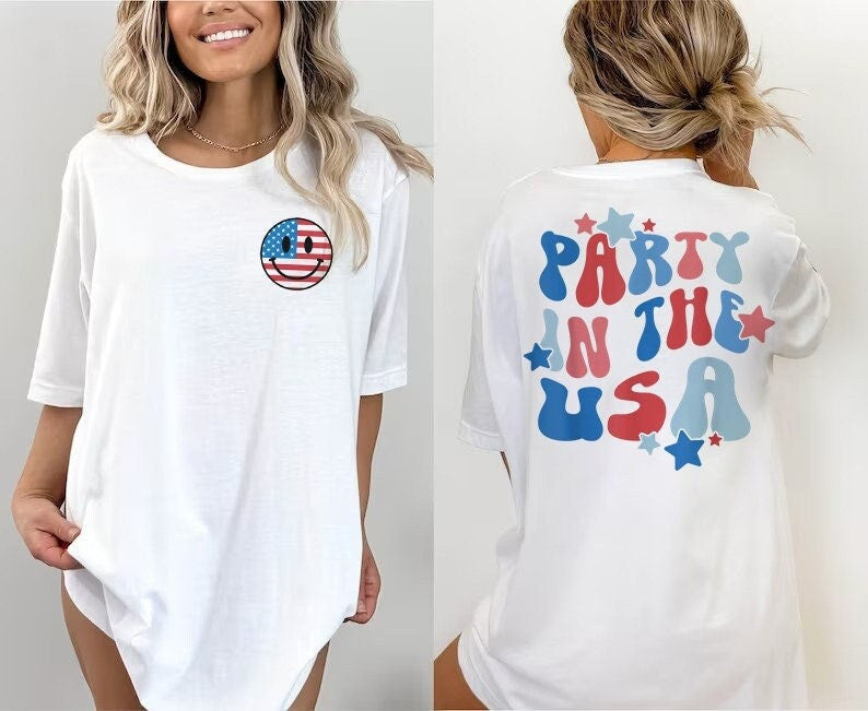 Retro USA shirt, Party in the USA, 4th of July tee,Funny fourth shirt gift, Womens 4th of July, America, Patriotic, Independence