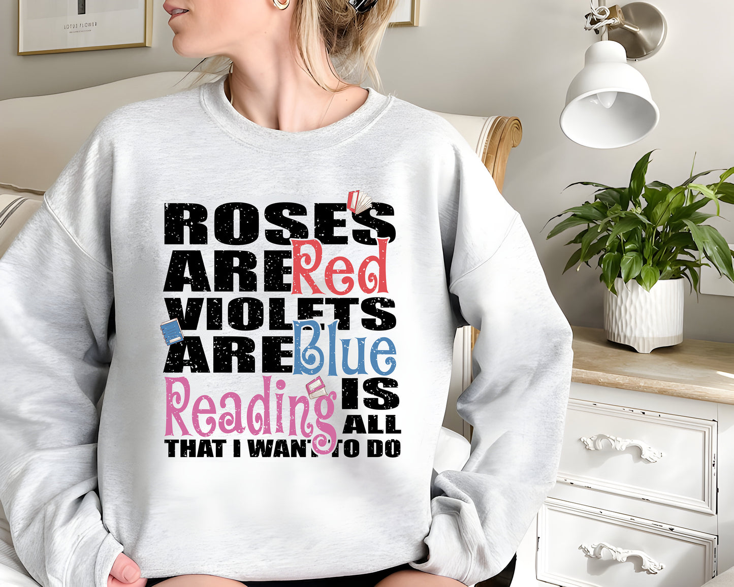 Rhyming Bookish Sweatshirt Funny Reader Book Addict Book Lover Bookish Gift For Her Spicy Books Dark Romance Smut Shirt Gift