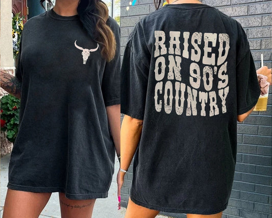 Raised on 90s Country Shirt, Vintage 90s Country Tee, Western TShirt, Country Music Lover Shirt, Country Concert Tee, cowboy shirt