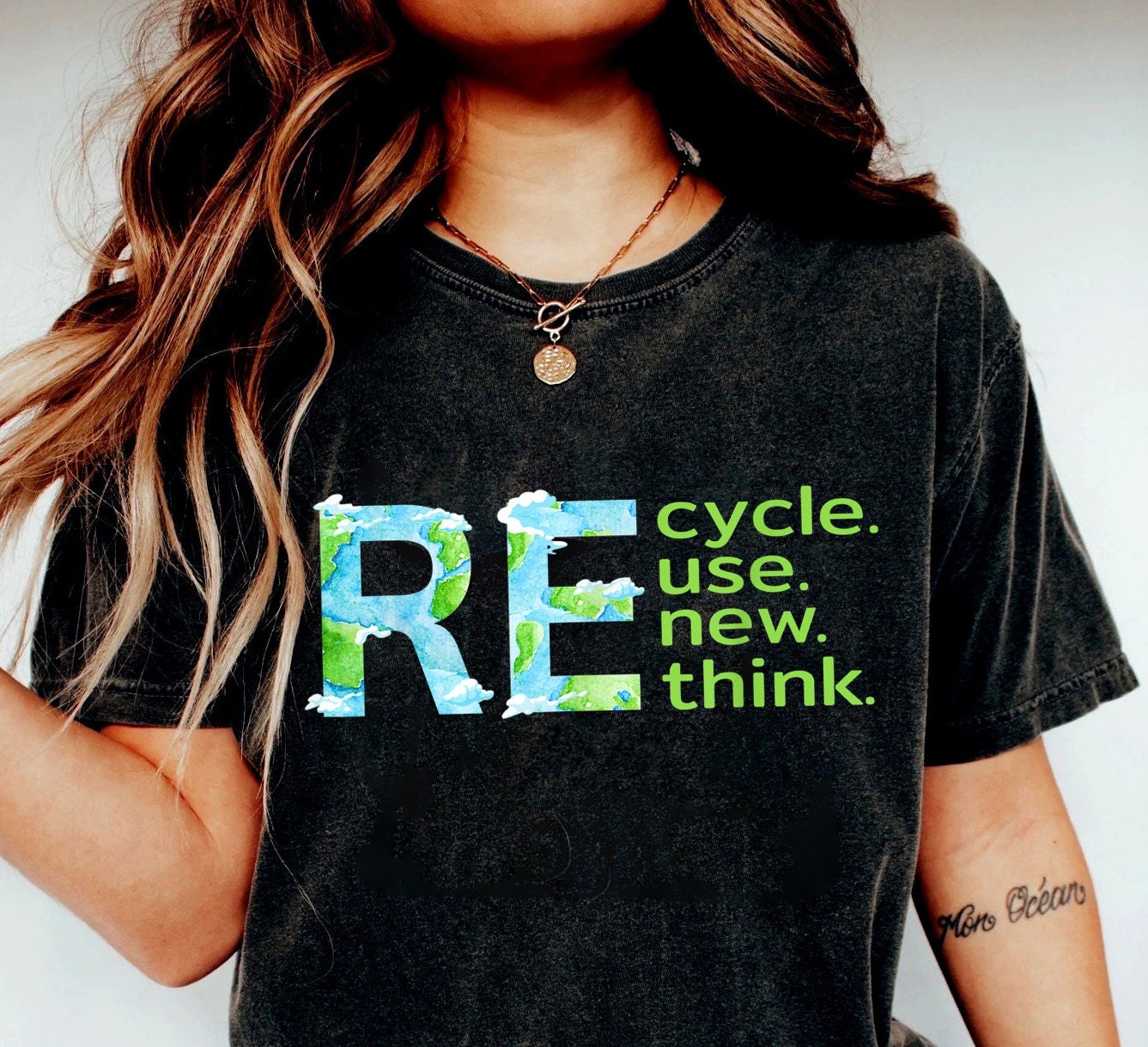 Recycle Reuse Renew Rethink Outfit For Earth Day 2023 T-Shirt