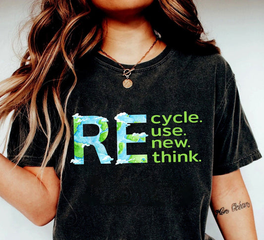Recycle Reuse Renew Rethink Outfit For Earth Day 2023 T-Shirt