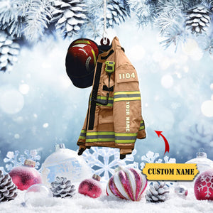 Black Firefighter Ornament, Custom Fireman Gifts, Christmas Gifts, Gifts For Firefighter Fireman, Ornament Christmas, Ornament For Gift
