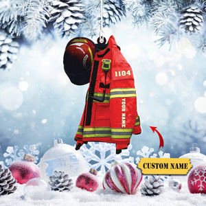 Black Firefighter Ornament, Custom Fireman Gifts, Christmas Gifts, Gifts For Firefighter Fireman, Ornament Christmas, Ornament For Gift