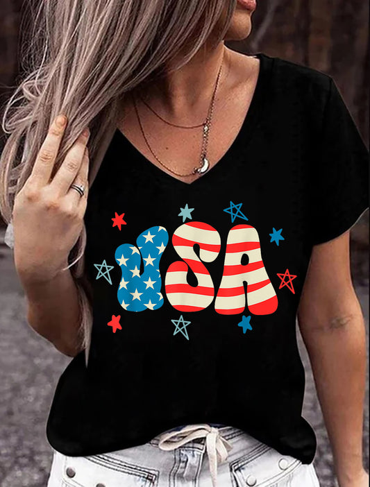 Red White and Blue, America Tee