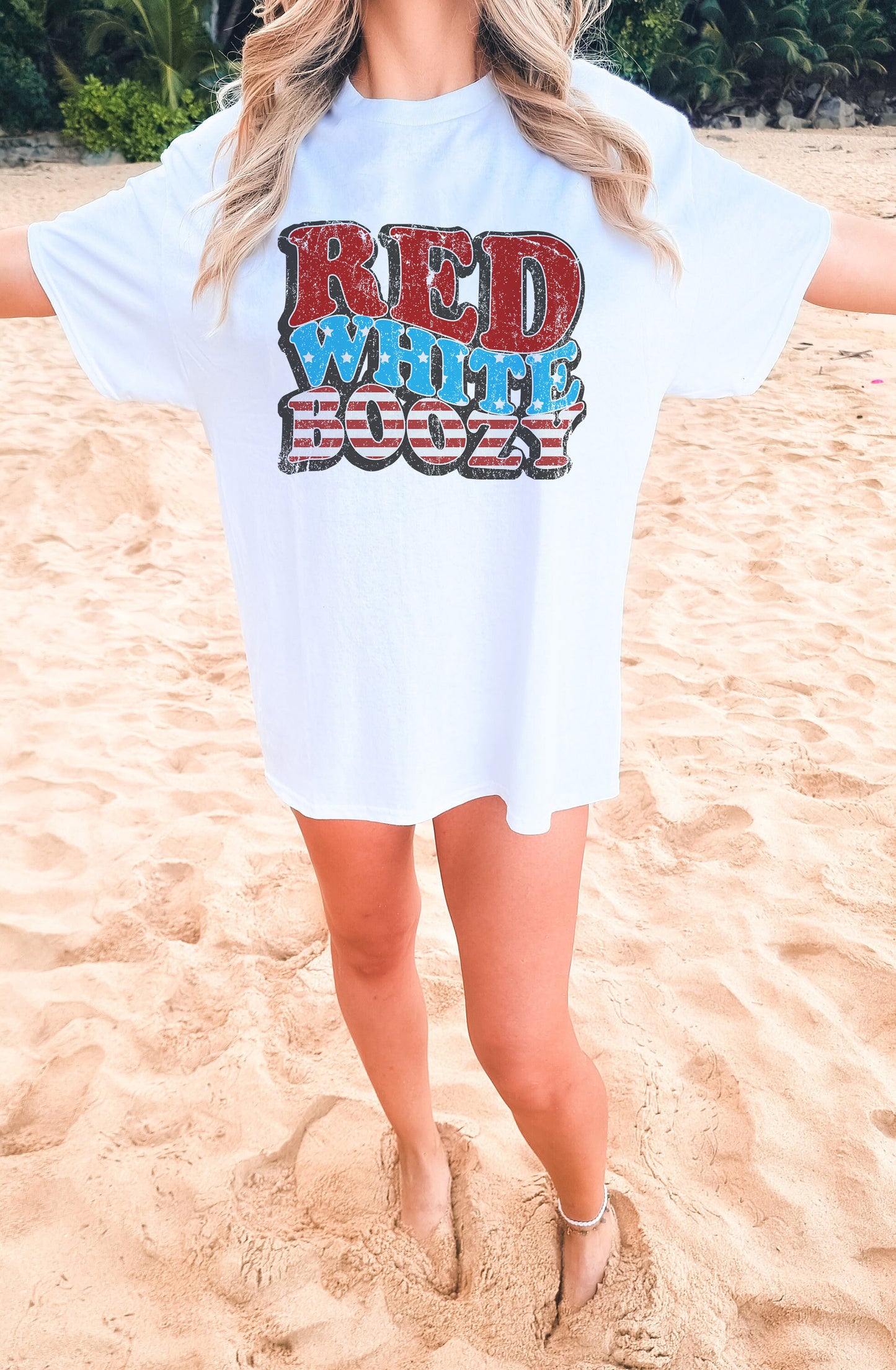 Red White and Boozy Shirt, Retro Fourth Of July T-shirt, 4th Of July Independence Day Tee Shirt, Patriotic America Shirt, Freedom Tee