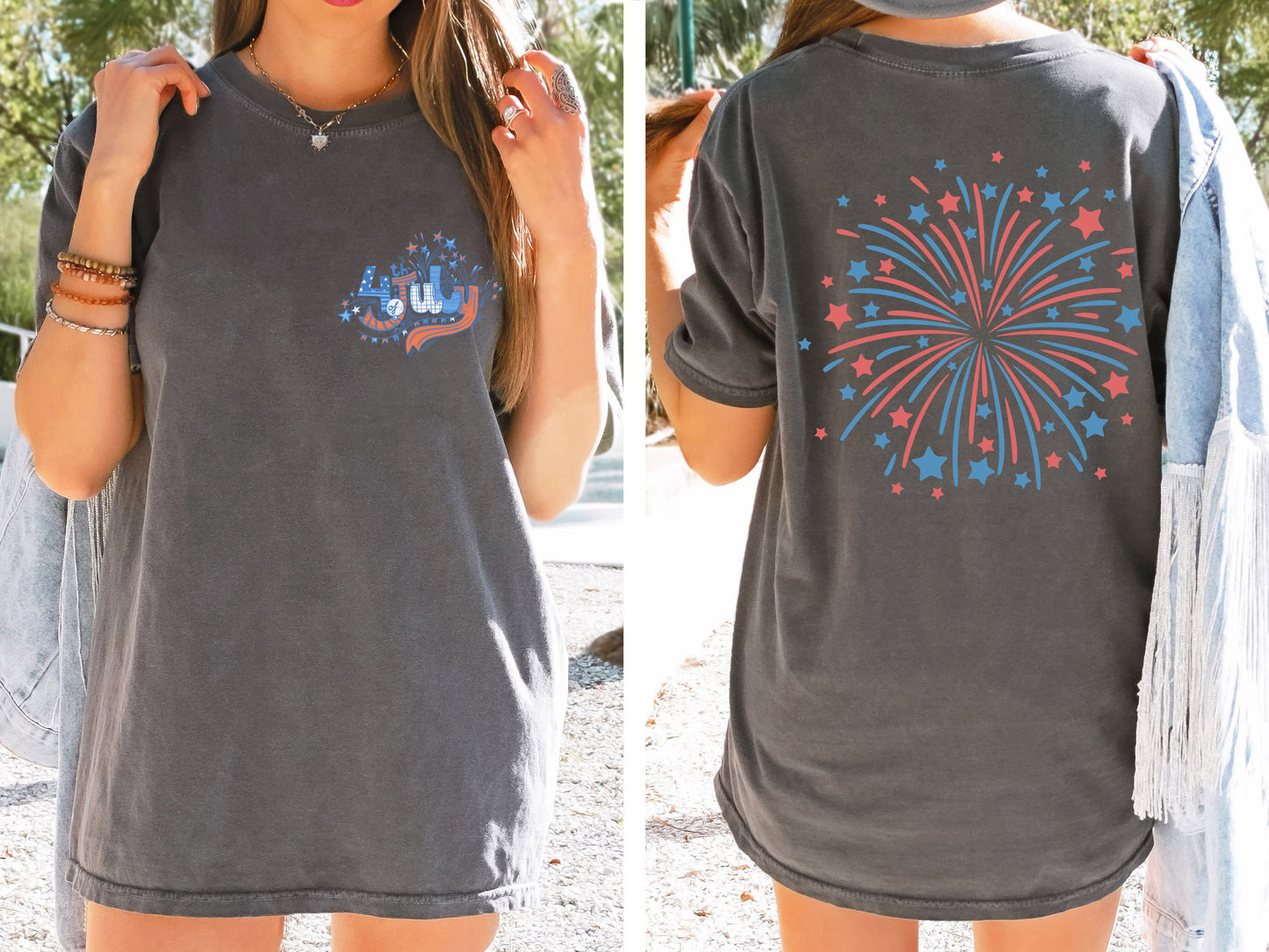 Retro America Tee Shirt, Firecracker Shirt, July 4th T-shirt, Beach Shirt, 4th Of July Firework Shirt, Weekend Lake Shirt