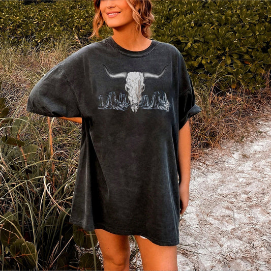 Léine Retro Cloigeann na mBó, Léine Retro do Mhná, Léine Sean-Rodeo di, Léine Rodeo, Cairde Cailín, Léine Boho, Léine Bó Skull