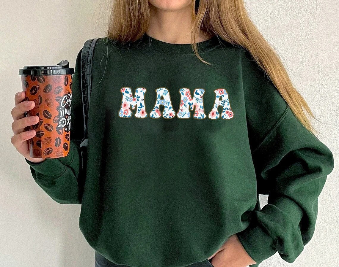 T-léine Retro Floral Mama, Léine Mam do Mam le haghaidh Lá na Máthar, T-léine Mamaí, Léine do Mam le haghaidh Lá na Máthar, bronntanas Mama
