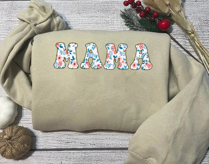 T-léine Retro Floral Mama, Léine Mam do Mam le haghaidh Lá na Máthar, T-léine Mamaí, Léine do Mam le haghaidh Lá na Máthar, bronntanas Mama