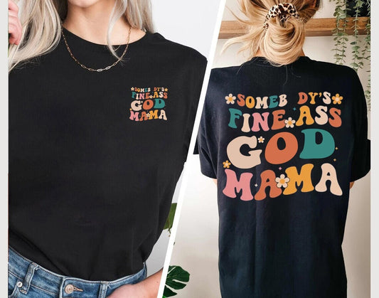 Retro Godmother Shirt for Mother's Day, Cute Godmama Gift for Baptism, Godmother Gift from Goddaughter, God Mother Proposal, Godmom Gift