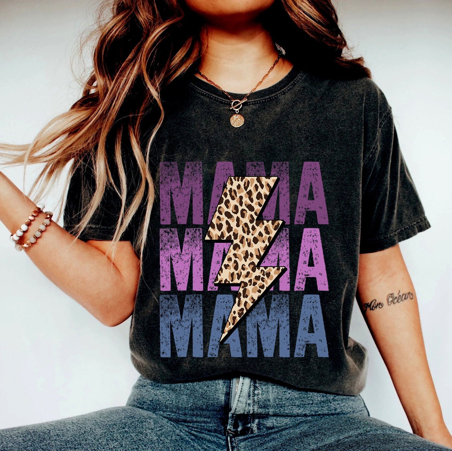 Léine Retro Vintage Mama, Leopard Mama Tee, Léine Beatha Mam, Léine Cailín Mama, Léine Máithreachais, Léine Gleoite Mam, T-léine Mamaí Lá na Máthar