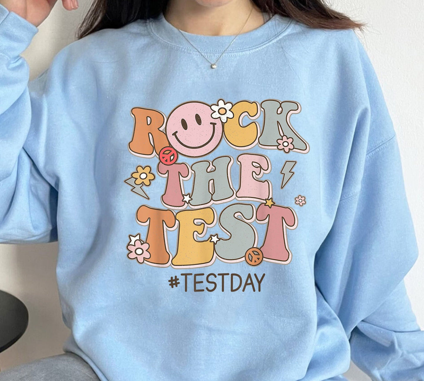 Rock The Test Sweatshirt, Teacher Shirt, Teacher Testing, Teacher Tshirt, Teacher Shirts, Funny Teacher Shirt, Motivational Teacher Shirt