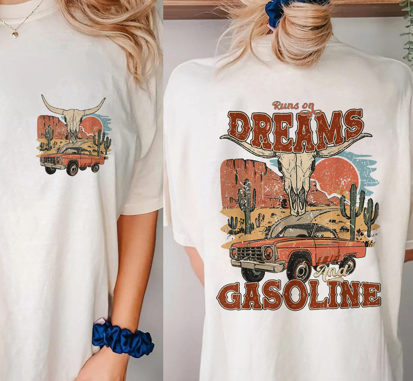 Runs On Dreams And Gasoline, I Got A Heart Like A Truck T-Shirt, Country Tee Shirt, Country Music Shirt, Western Shirt, Cowboy Shirt