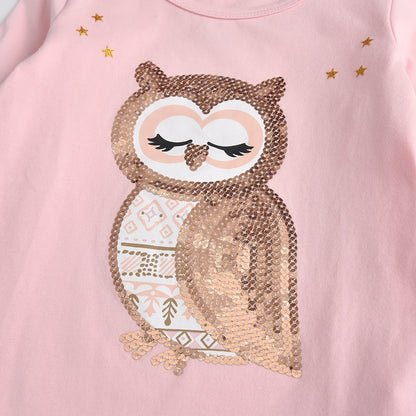 Kids Unicorn Cartoon T Shirt Girls Clothes Long Sleeve Tee Spring Casual Wear Tops Toddlers Pink Tees Children Clothing