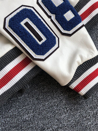 Bróidnéireacht Nua Unisex Harajuku Patchwork PU Cóta Jacket Leathar Hip Hop na mBan Earraigh Muinchille Fada Fhómhair Éadaí Seaicéad Mná