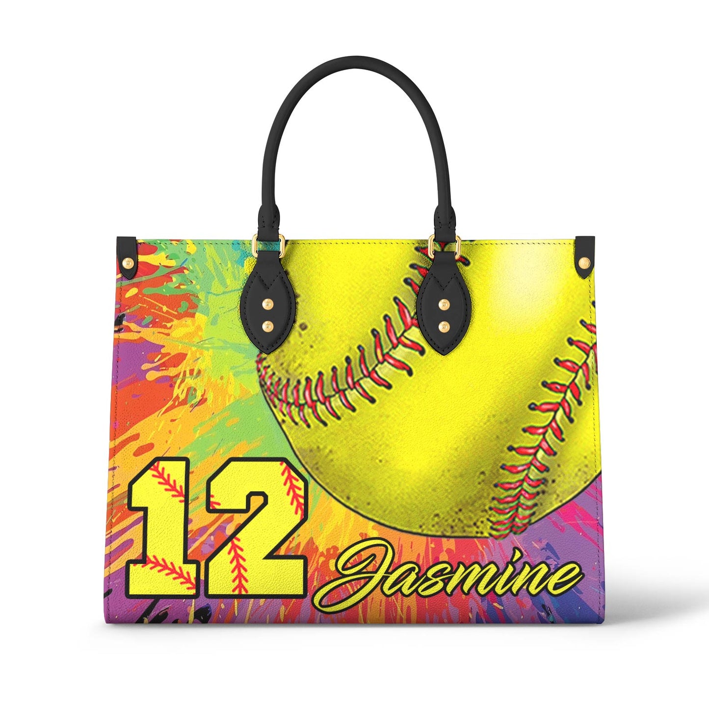 Leather Bag Colorful Softball