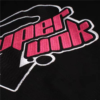 Retro Racing Jacket Women Men Embroidery Bomber Varsity Jackets Unisex Loose Motorcycle Baseball Coat Streetwear Outwear New