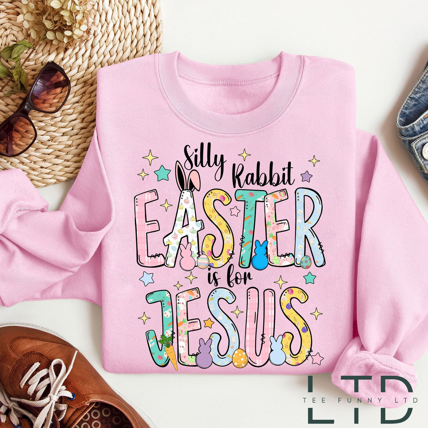 Silly Rabbit Easter if for Jesus, Easter shirt,Easter Bible Verse Shirt, Women Easter Gift , Christian Easter shirt, Easter Jesus Sweatshirt