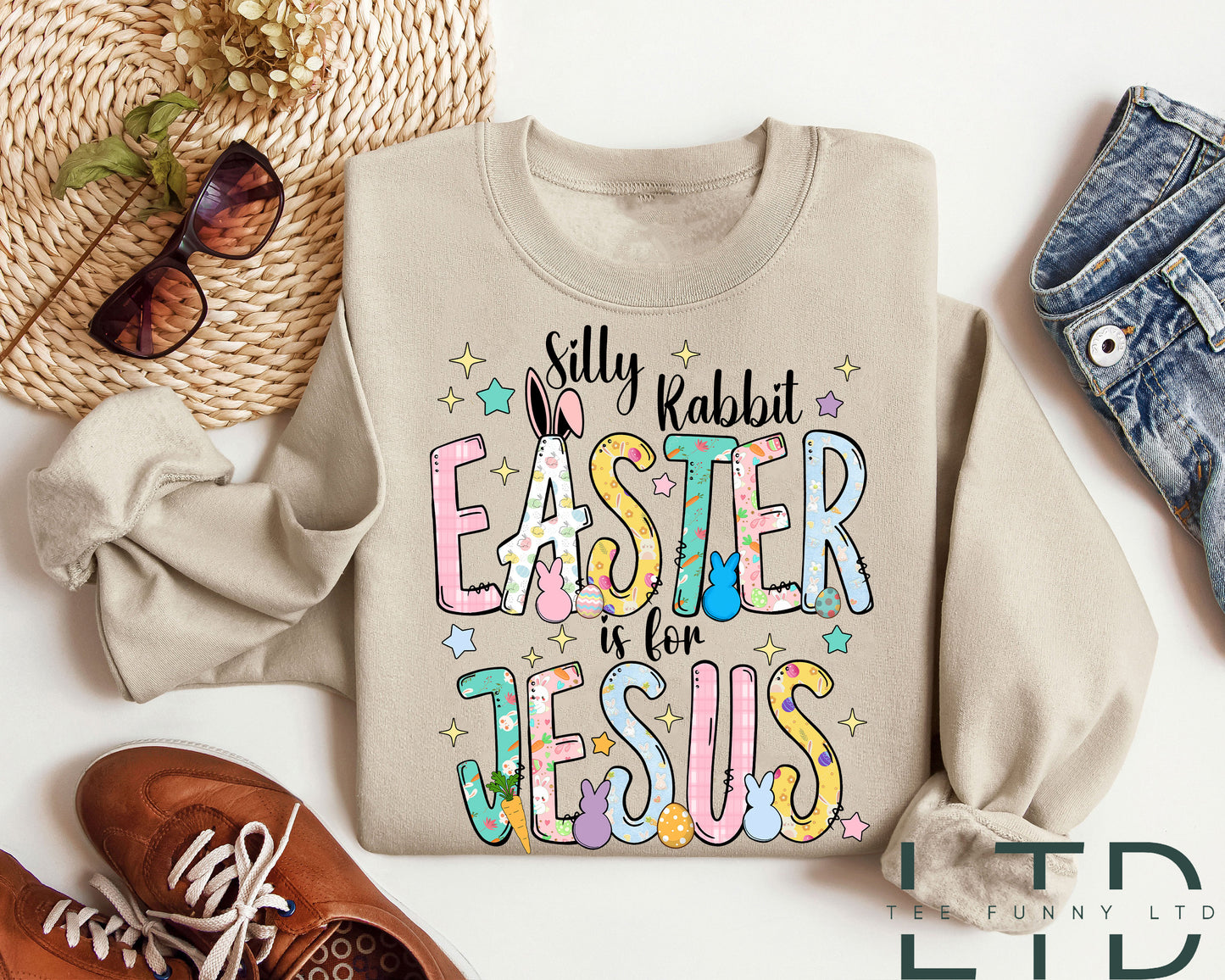 Silly Rabbit Easter if for Jesus, Easter shirt,Easter Bible Verse Shirt, Women Easter Gift , Christian Easter shirt, Easter Jesus Sweatshirt