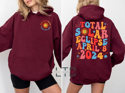 Solar Eclipse 2024 Shirt, Gift for Eclipse Lover, Eclipse Event 2024 Shirt, April 8th 2024 Shirt, Celestial Shirt, Double-Sided Shirt