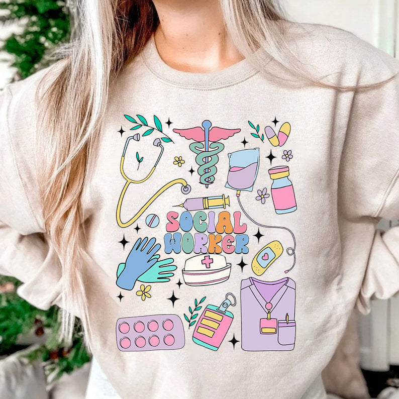 Social Worker Shirt, Social Worker Hoodie, Social Worker Gift, School Social Worker Crewneck, Social Worker Appreciation Month Sweatshirt