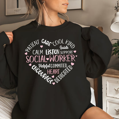 Geansaí Léirthuiscint Oibrí Sóisialta, Bronntanas Oibrí Sóisialta, T-léine Inspreagtha, Cochaillín Oibrí Sóisialta, Sweatshirt Crewneck Obair Shóisialta