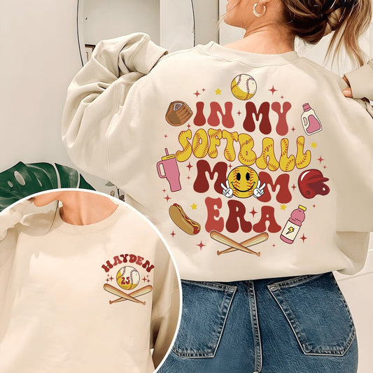 Softball Mom Shirt, Softball Mama Sweatshirt, In My Softball Mom Era Sweatshirt, Team Mom, Game Day Shirt, Sport Mom Shirt,Gift For Mom