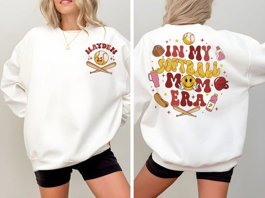 Softball Mom Shirt, Softball Mama Sweatshirt, In My Softball Mom Era Sweatshirt, Team Mom, Game Day Shirt, Sport Mom Shirt,Gift For Mom
