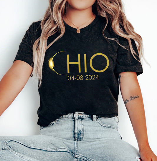 Léine Solar Eclipse Ohio 2024, Bronntanas Do Leannán Eclipse, Bronntanas Cuimhneacháin Imeachta Eclipse, Léine Neamhaí, Te Astrology, Léine Eclipse Ohio