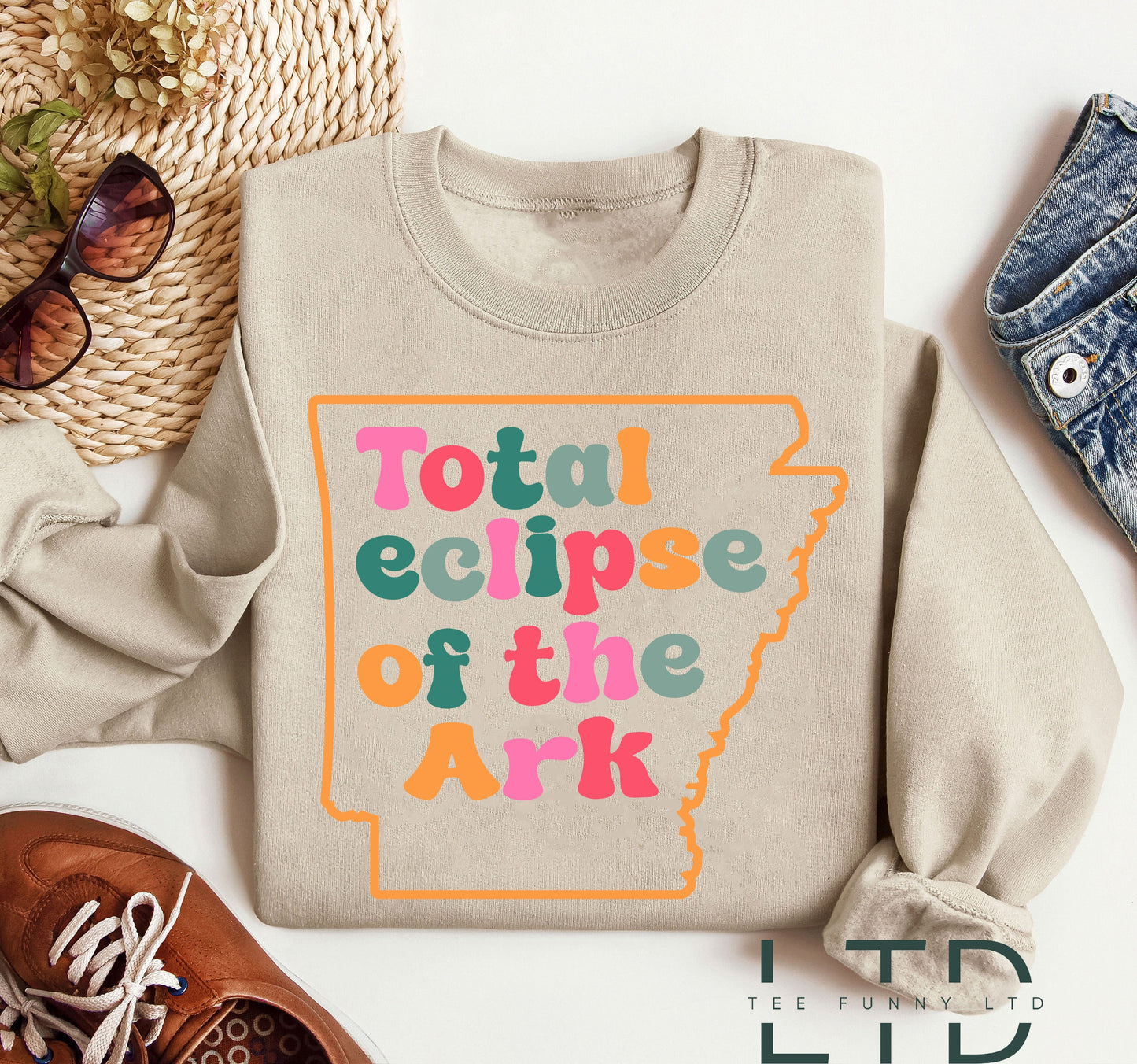 Solar Eclipse Shirt, Total Solar Eclipse T-shirt, Arkansas Eclipse Tee, Eclipse Shirt Arkansas, Arkansas Eclipse Merchandise, Total Eclipse