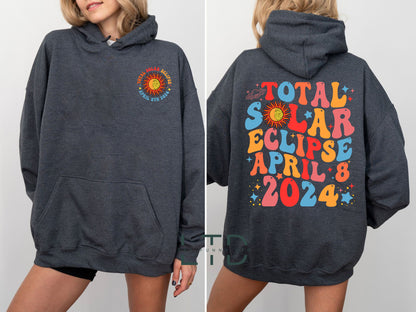 Solar Eclipse 2024 Shirt, Gift for Eclipse Lover, Eclipse Event 2024 Shirt, April 8th 2024 Shirt, Celestial Shirt, Double-Sided Shirt