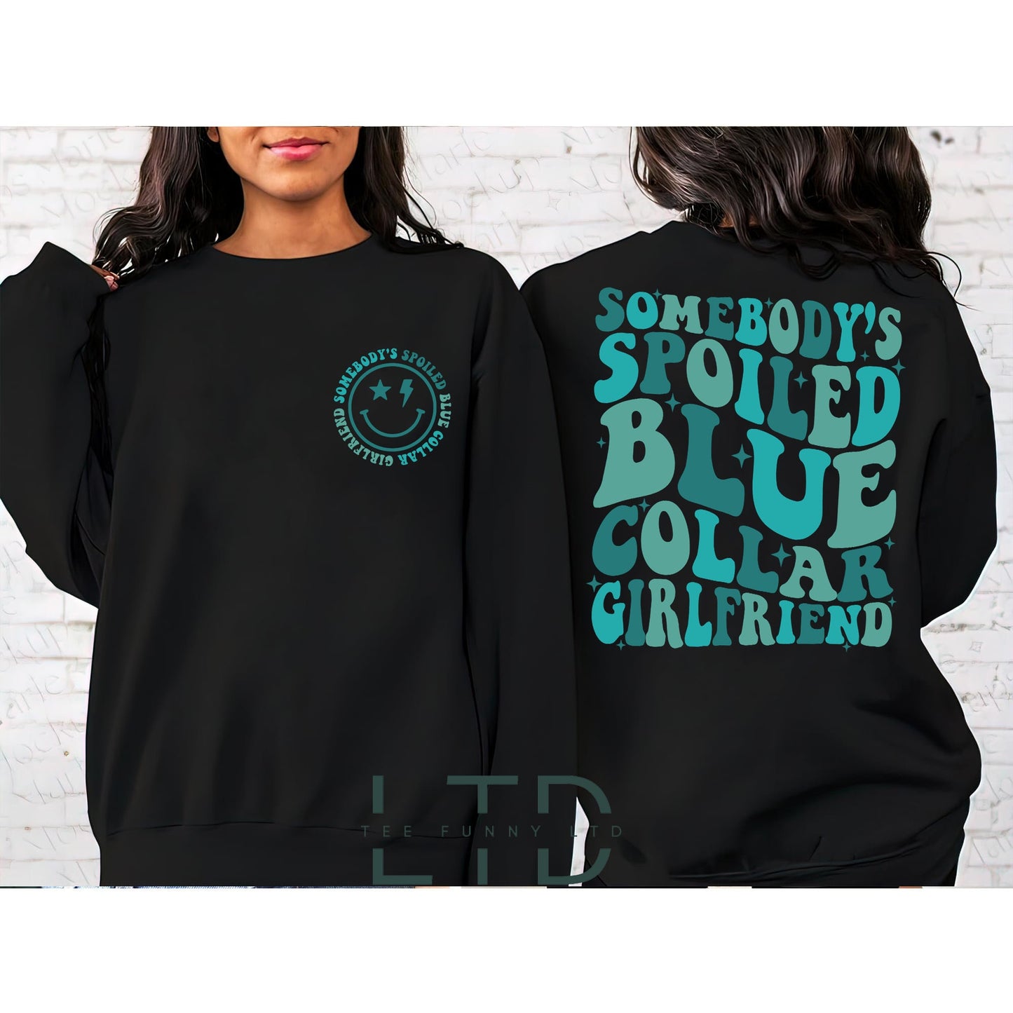Somebody's Spoiled Blue Collar Girlfriend Shirt, Girlfriend Shirt, Spoiled Girlfriend Tee, Gift for Girlfriend Shirt, Blue Collar Love