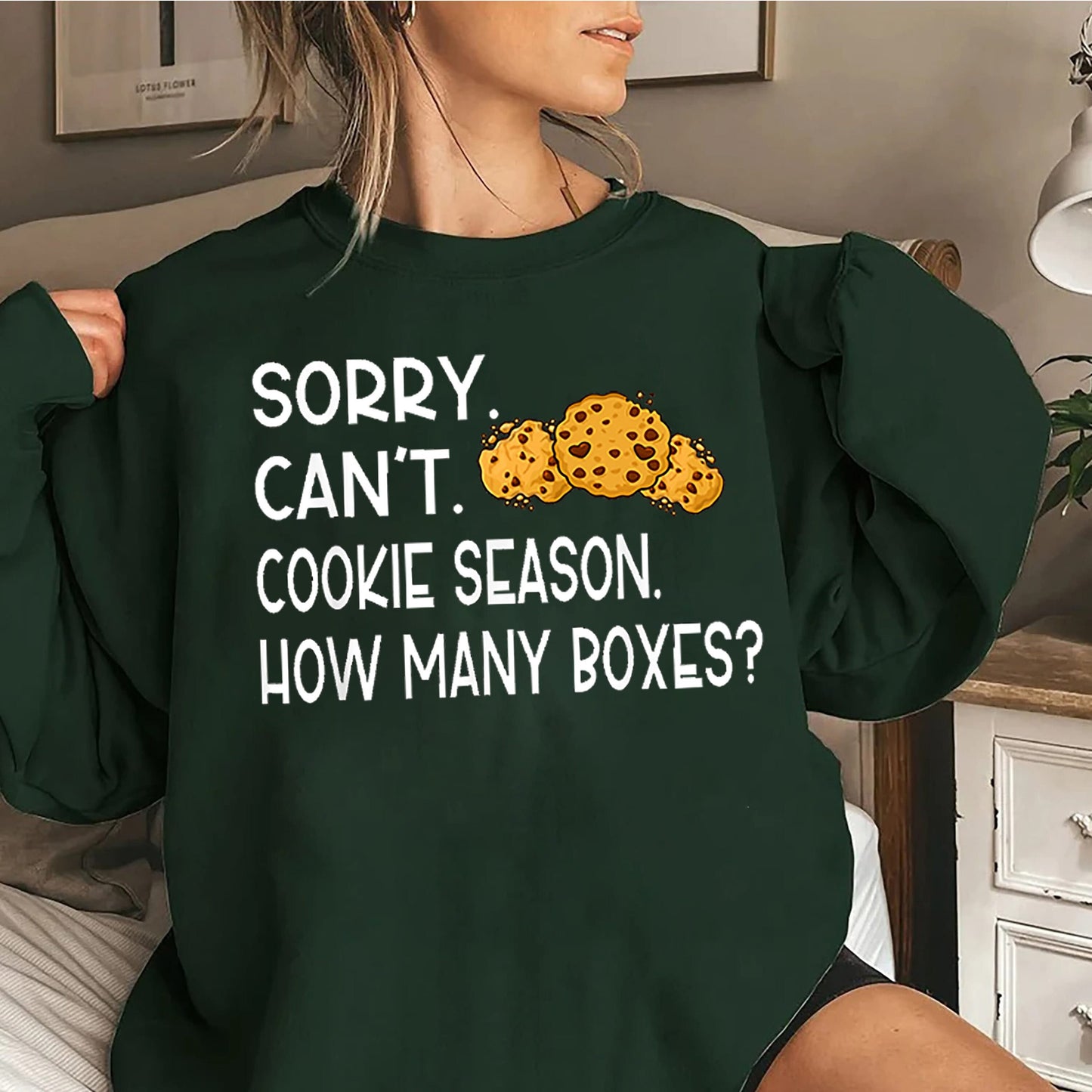 Tá brón orm Ní Féidir Fianán Séasúr Cé Mhéad Bosca, Léine Greannmhar, Bronntanas do Mhná, Léine Fianán Gasóga, Léine Dealer Cookie Fianán Mam Gasóga