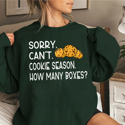 Tá brón orm Ní Féidir Fianán Séasúr Cé Mhéad Bosca, Léine Greannmhar, Bronntanas do Mhná, Léine Fianán Gasóga, Léine Dealer Cookie Fianán Mam Gasóga