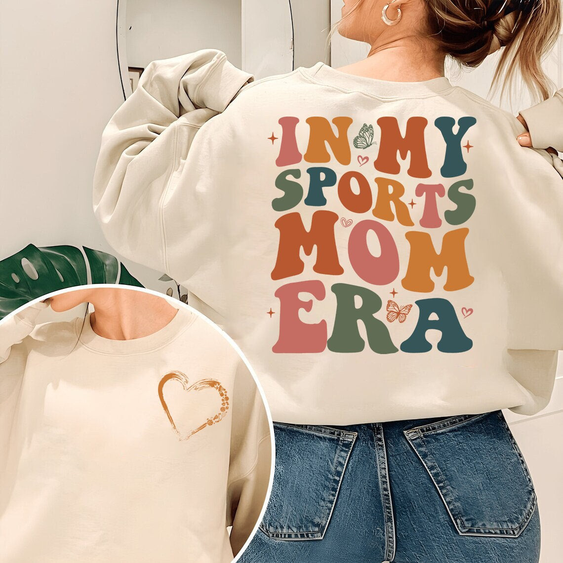Sweatshit Mam Spóirt, Léine Lae Cluiche, Tléine Ré Mo Mhamaí Spóirt, Sacar Softball Cispheil Peile Baseball Léine Mam, Léine Trendy Mama
