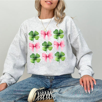 St. Patrick's Day Shamrock Sweatshirt, St Patricks Day TShirt for Nurse, Lucky Irish Women T Shirt Nurse Stethoscope Gift for Nurse