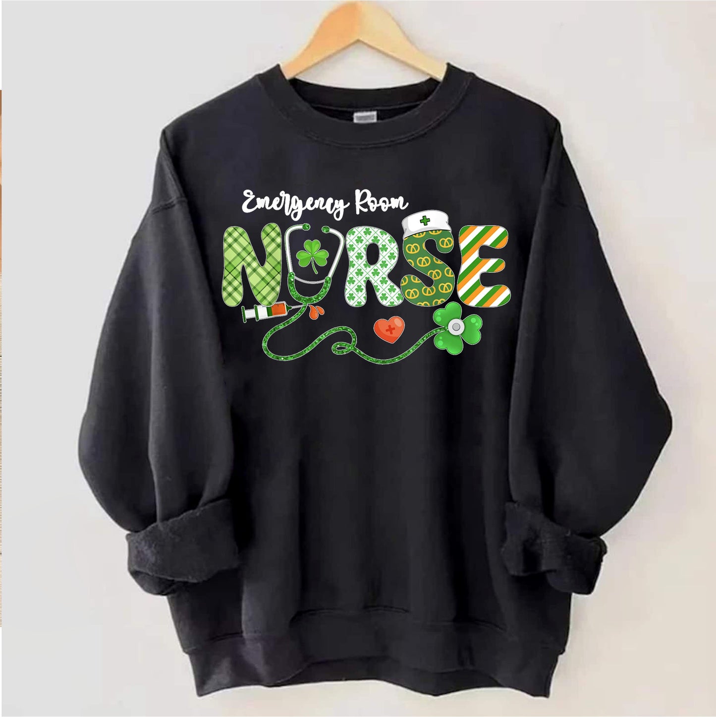 Sweatshirt Shamrock Altra Lá Fhéile Pádraig, TShirt Lá Fhéile Pádraig don Altra, Lucky Irish Women T Shirt Altra Stethoscope Bronntanas don Altra