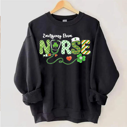 Sweatshirt Shamrock Altra Lá Fhéile Pádraig, TShirt Lá Fhéile Pádraig don Altra, Lucky Irish Women T Shirt Altra Stethoscope Bronntanas don Altra