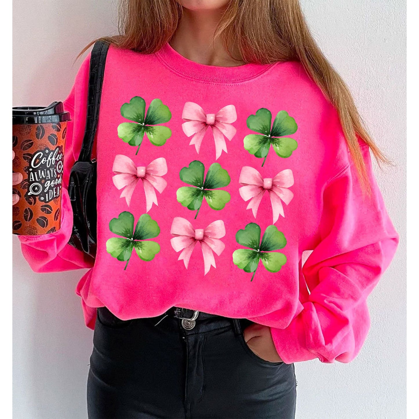 St. Patrick's Day Shamrock Sweatshirt, St Patricks Day TShirt for Nurse, Lucky Irish Women T Shirt Nurse Stethoscope Gift for Nurse