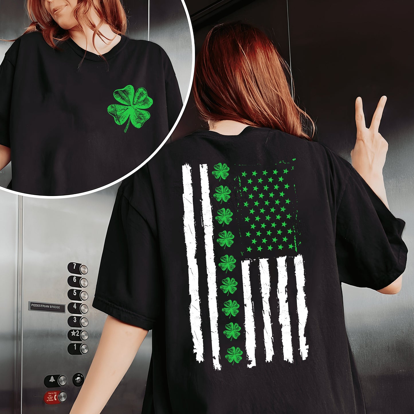 Cochall agus Geansaí Bratach Mheiriceá Lá Fhéile Pádraig, Léine Lá Fhéile Pádraig, Léine Éireann, Léine Bhratach SAM