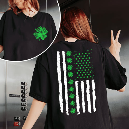 Cochall agus Geansaí Bratach Mheiriceá Lá Fhéile Pádraig, Léine Lá Fhéile Pádraig, Léine Éireann, Léine Bhratach SAM