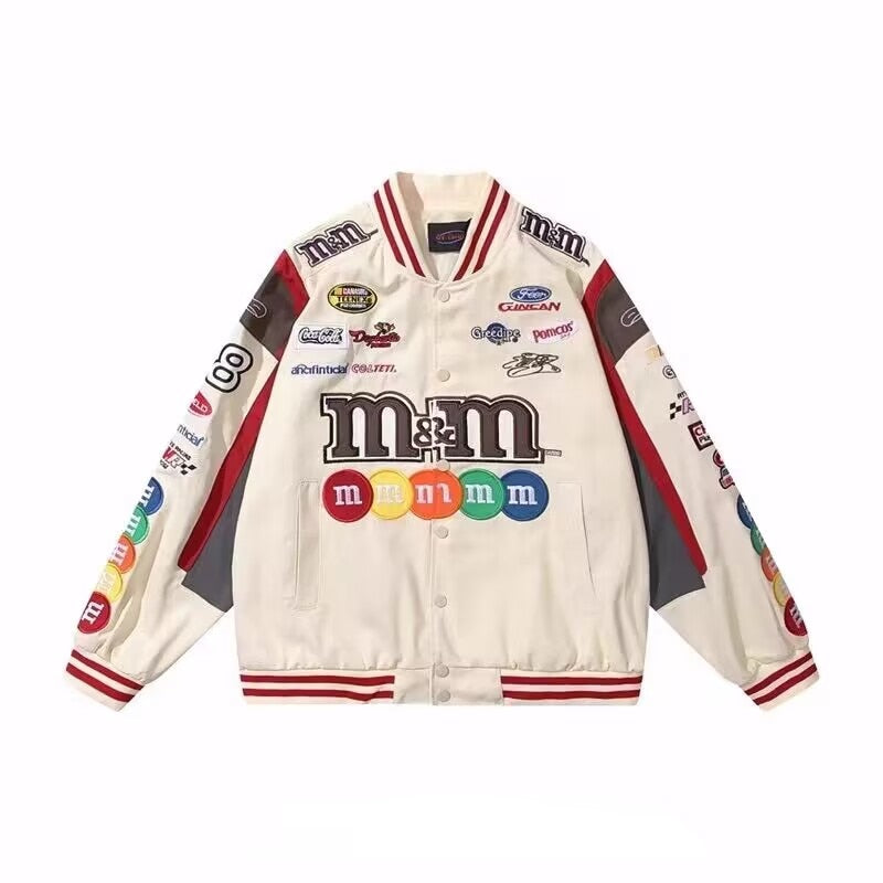 Éadaí sráide litir ricamo giacca moto uomo Chaquetas Hombre Hip Hop Cotone Vintage Coppie primavera giacca da Baseball Unisex