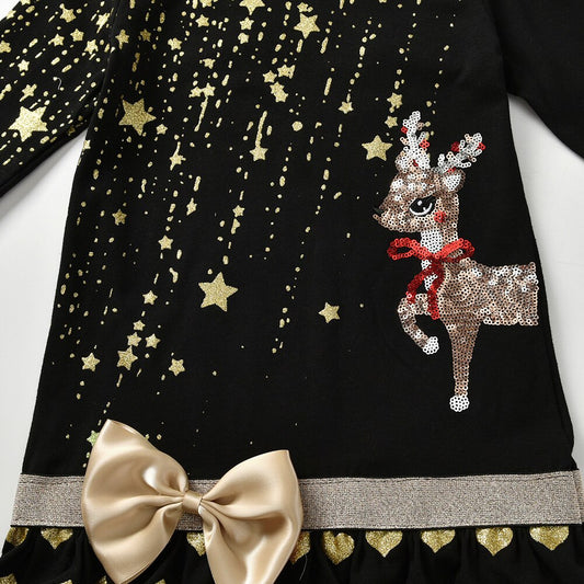 Girl Casual Dress Kids Cotton Dresses Long Sleeve Straight Dress for Spring Autumn Kids Cartoon Costumes Children Clothing