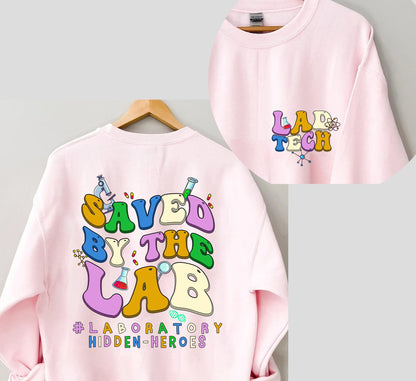 Saved By The Lab Retro Lab Week 2023 Medical Laboratory Tech Shirt, Lab Tech Hoodie Shirt, Saved By The Lab Sweatshirt, Phlebotomy Shirt