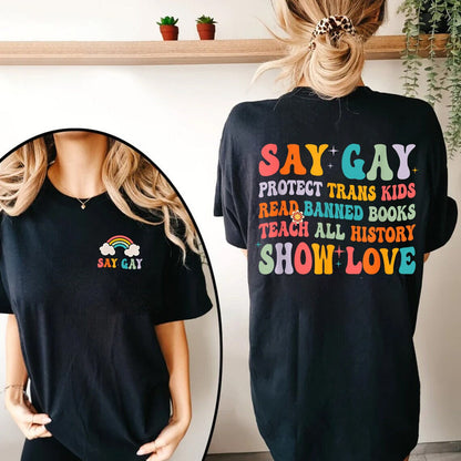 Abair Aeracha Cosain Tras-pháistí Léigh Leabhair Toirmeasc Múin an Stair Uile Taispeáin Léine Grá, T-Léinte Cearta Daonna, Cearta Comhionann, Is Grá é Grá, Té LGBTQ+
