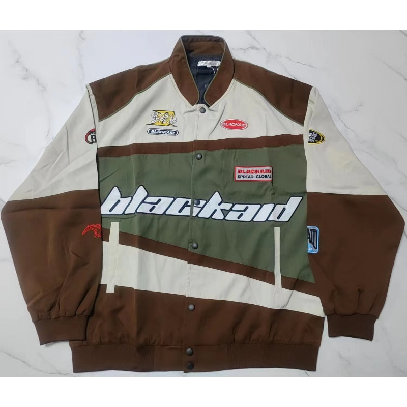 Éadaí sráide litir ricamo giacca moto uomo Chaquetas Hombre Hip Hop Cotone Vintage Coppie primavera giacca da Baseball Unisex