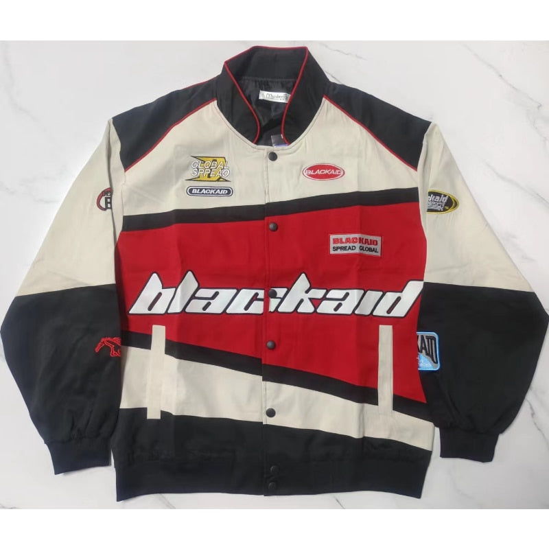Éadaí sráide litir ricamo giacca moto uomo Chaquetas Hombre Hip Hop Cotone Vintage Coppie primavera giacca da Baseball Unisex
